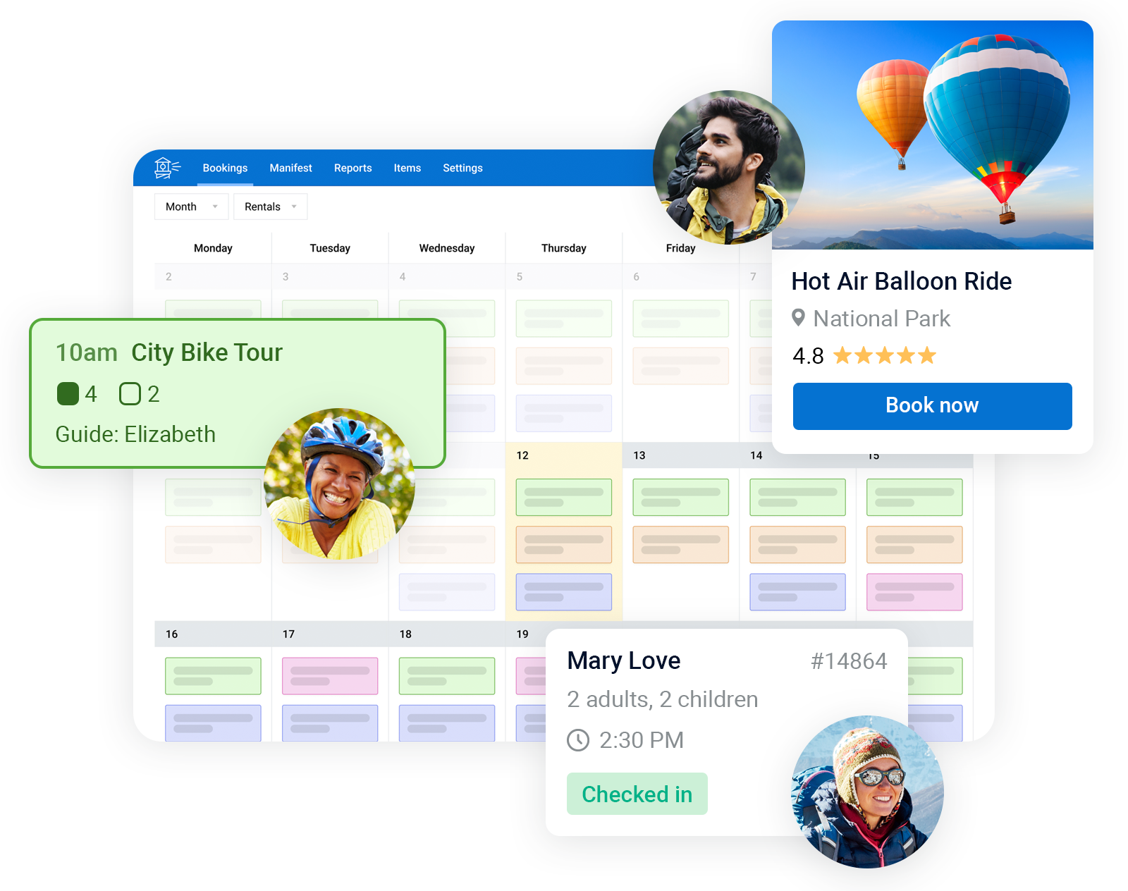 FareHarbor booking platform interface