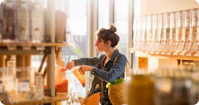 a person preparing food in a kitchen